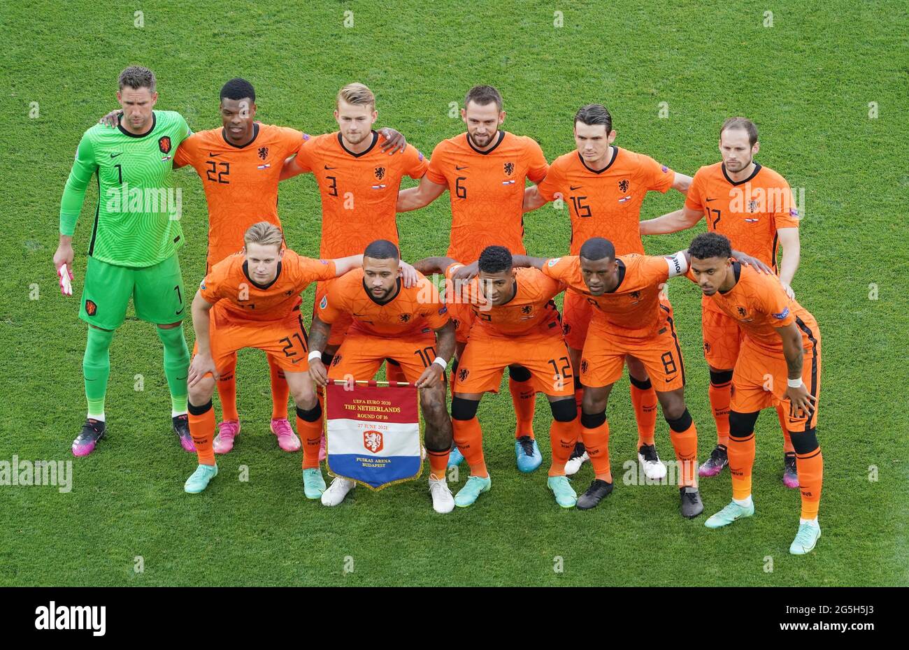Nederlands Elftal Dutch Team During The Uefa Euro 2020 Round Of 16 Match Between Netherlands Czech Republic On June 27 2021 At The Ferenc Puskas Arena In Budapest Credit Scs Soenar Chamid Aflo Alamy Live News