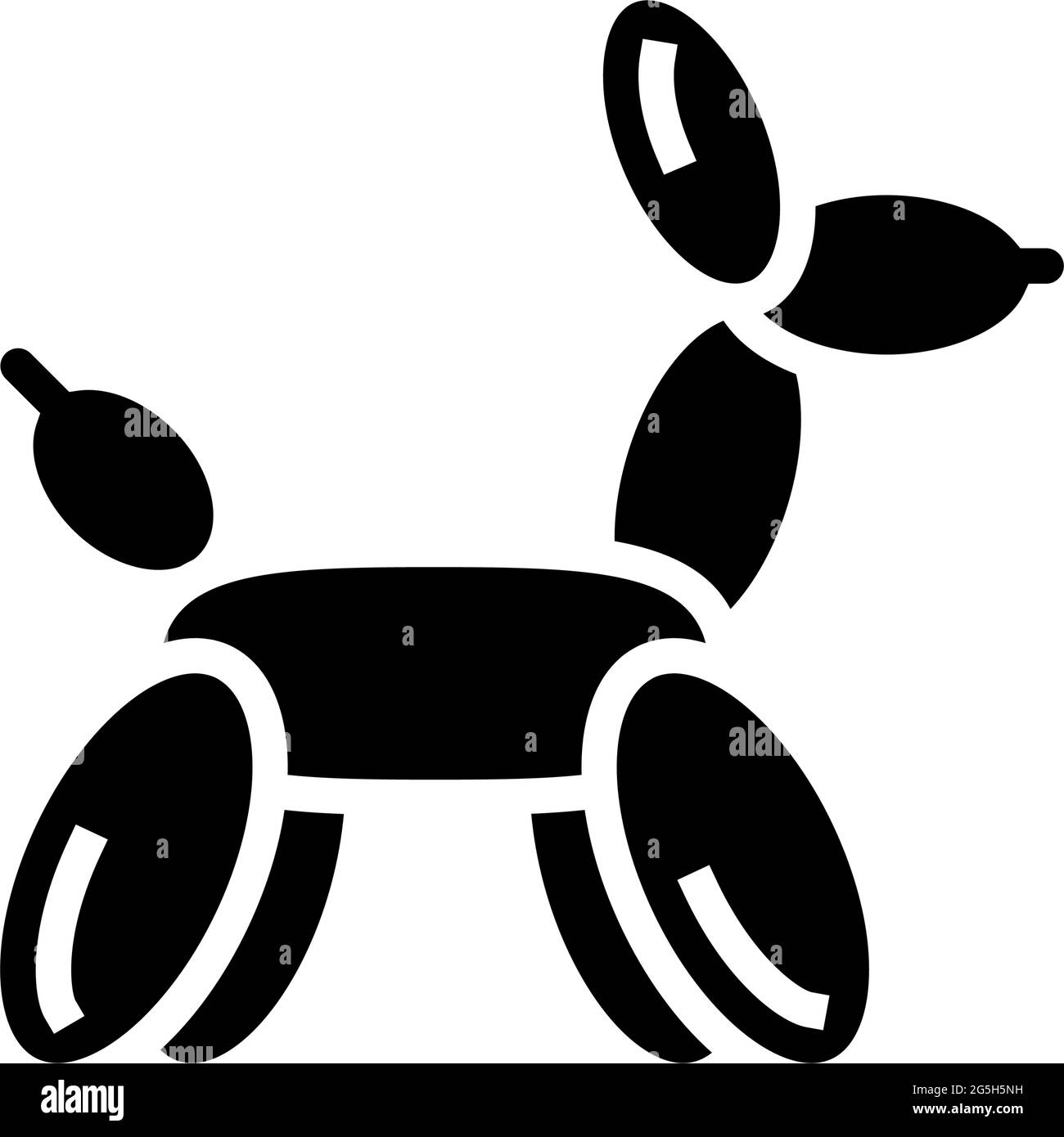 balloon sculpture glyph icon vector illustration Stock Vector Image ...