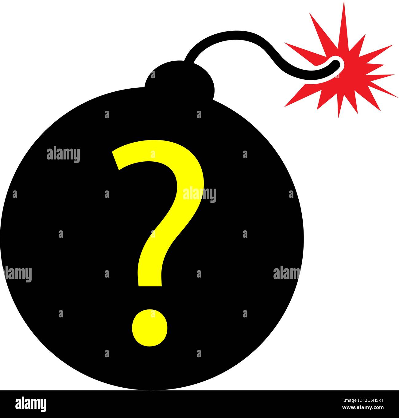Question dynamite icon, stock icon, flat design. Vector illustration on white background Stock Vector