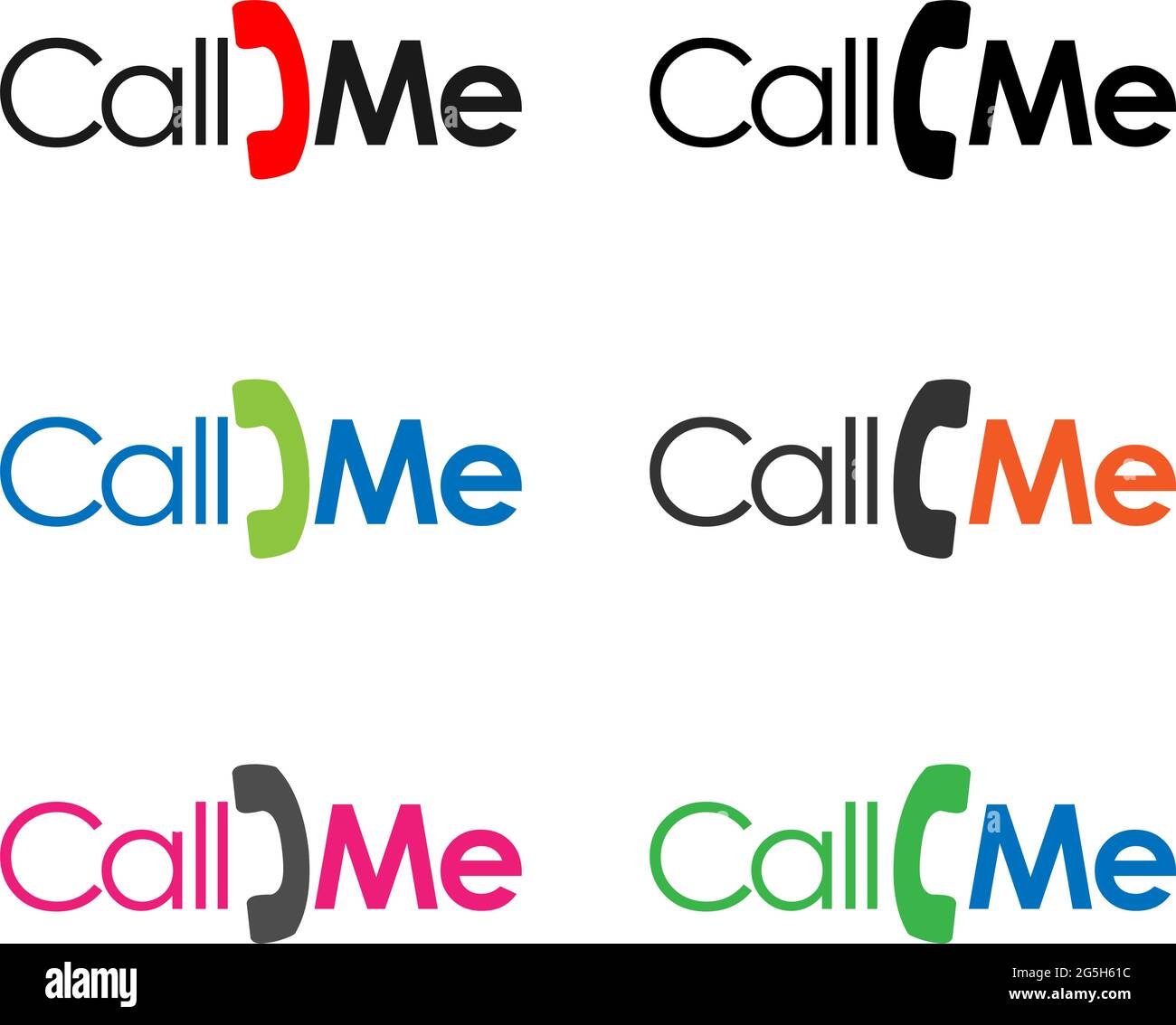 Call me icon stock-vector. Colorful set icon Stock Vector Image & Art