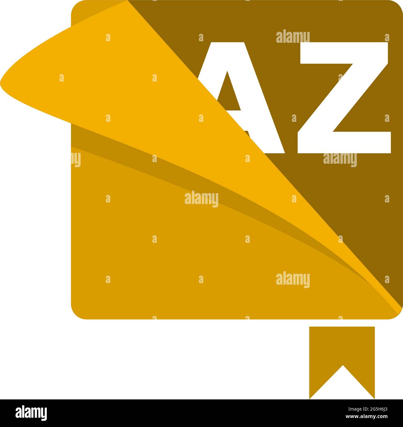 Glossary with book. Flat design. Vector Illustration on white background Stock Vector