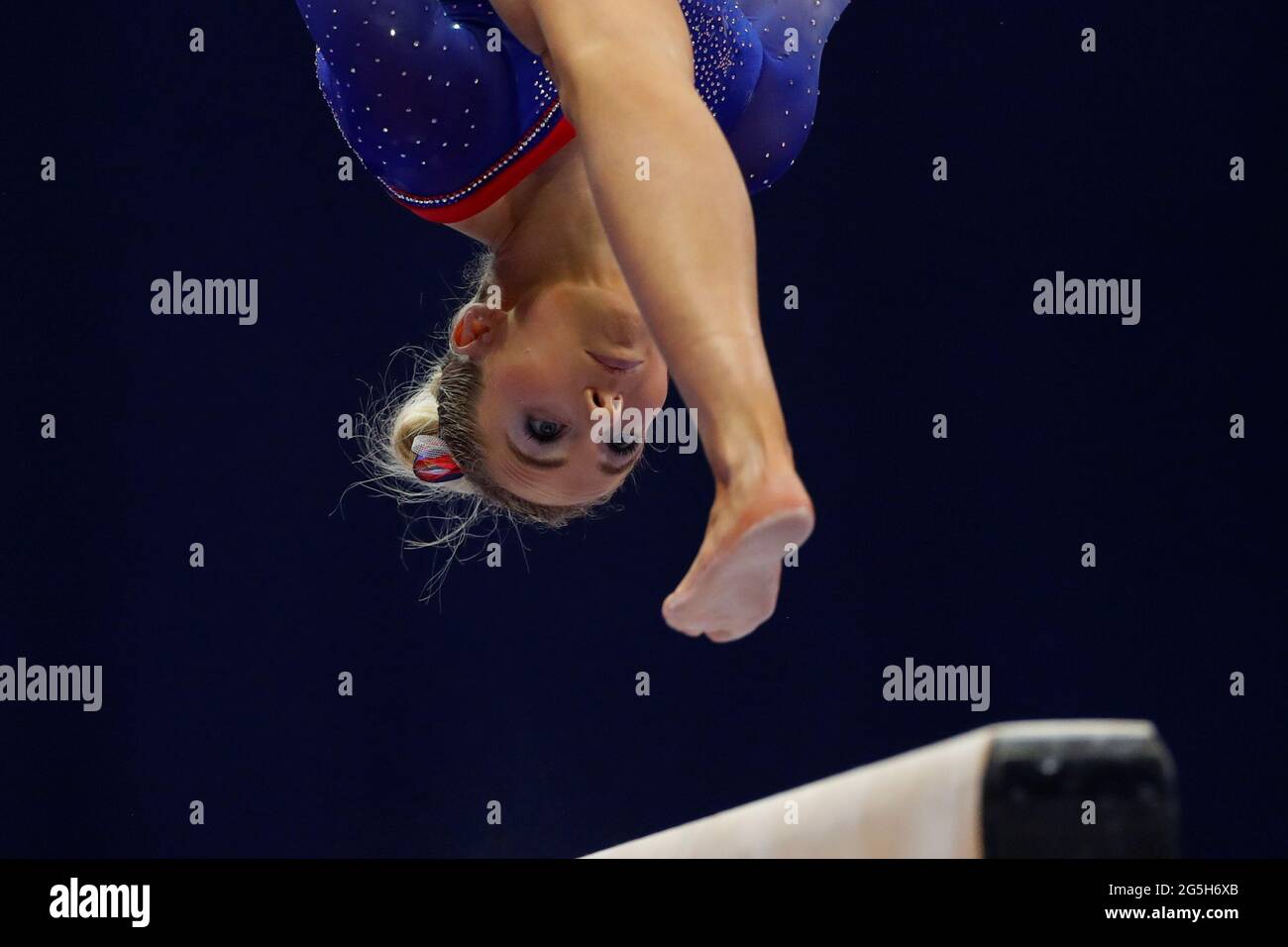 MyKayla Skinner competes on the balance beam at the U.S. Women's