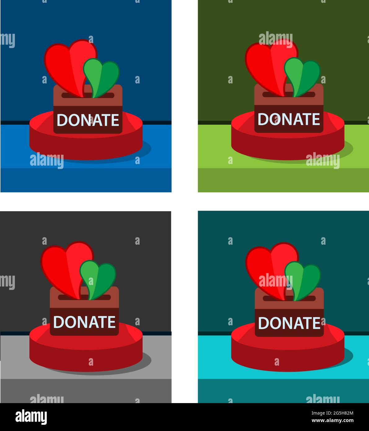 Donate icon on the circle, stock icon Stock Vector