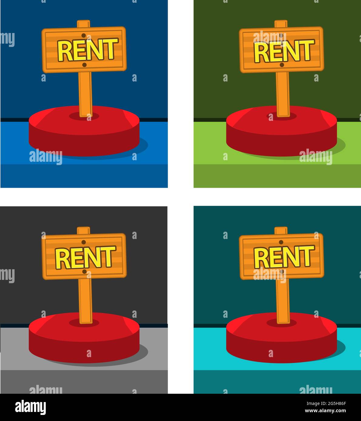 Rent board icon on the circle, stock icon Stock Vector Image & Art Alamy