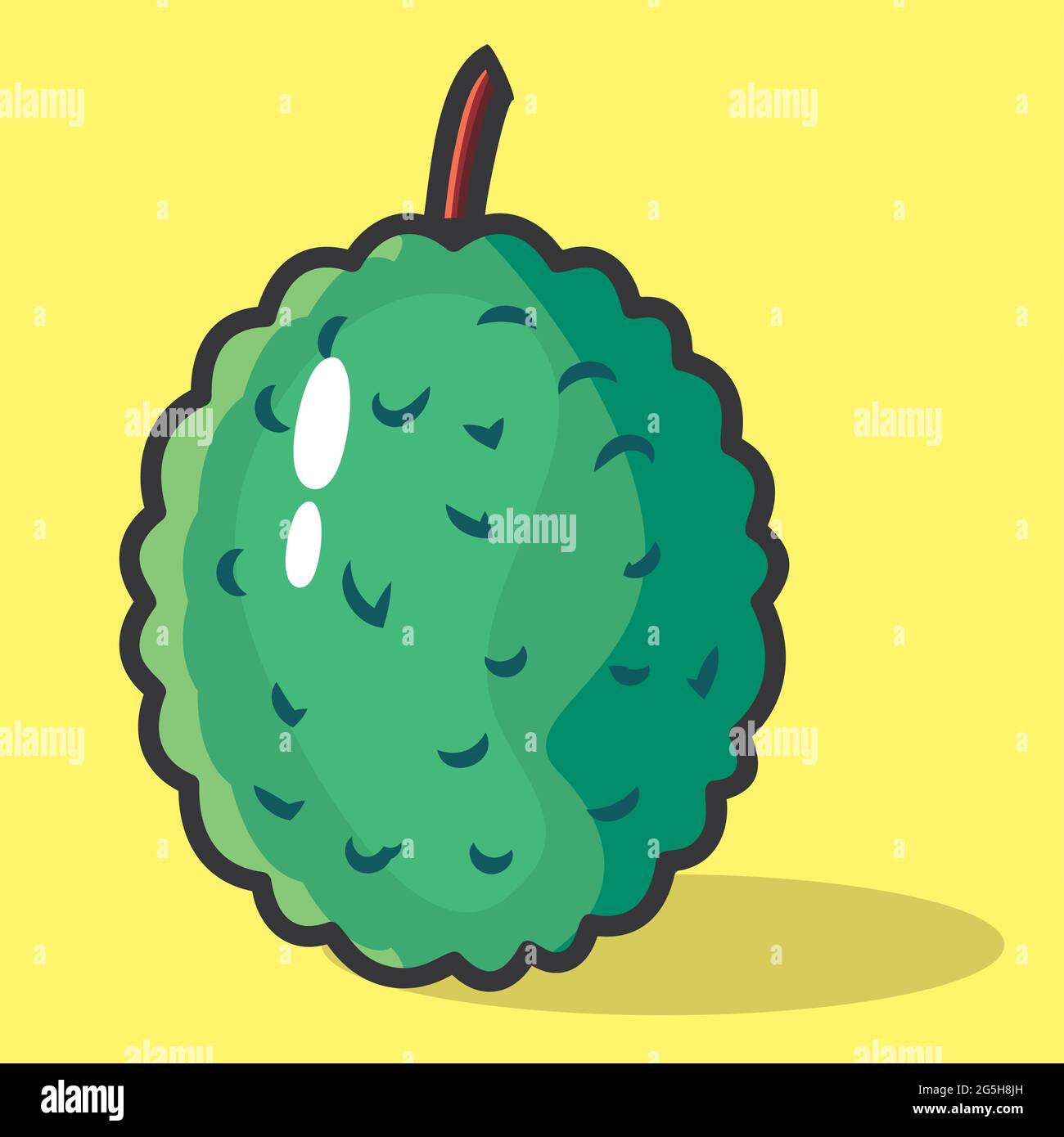 durian fruit vector illustration in flat style Stock Vector