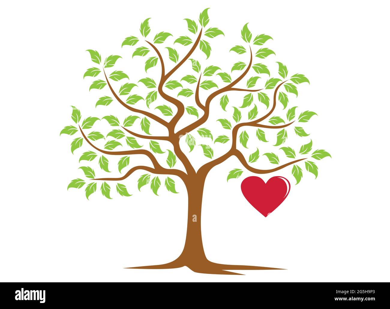 Vector tree. Silhouette of tree on white background Stock Vector