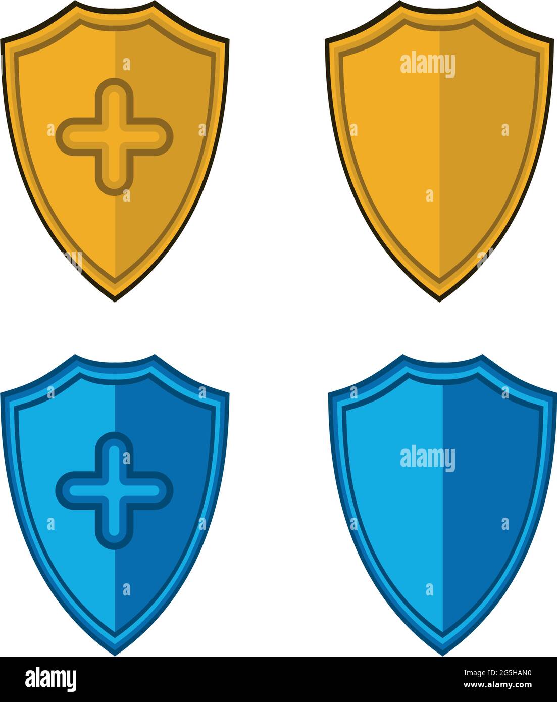Shield logo icon design template elements. Set shield icon Stock Vector ...