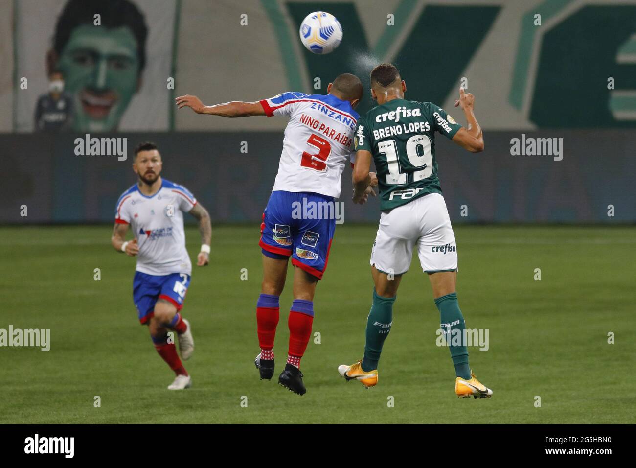 Luiz Otavio of Bahia Celebrates his goal (1-1) during the Brazilian  National league (Campeonato Brasileiro) football match between Palmeiras v  Bahia at Allianz Parque formerly known as Palestra Italia in Sao Paulo