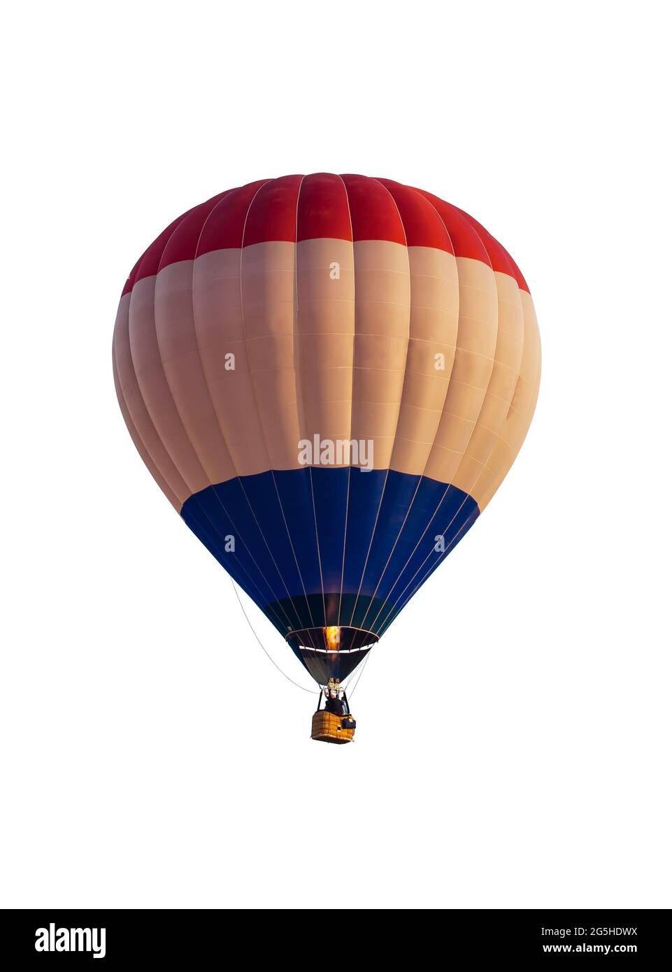 Hot air balloon isolated on white background Stock Photo - Alamy