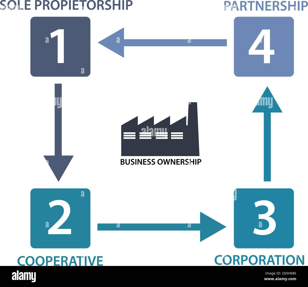 Business Ownership Infographic, Flat Design