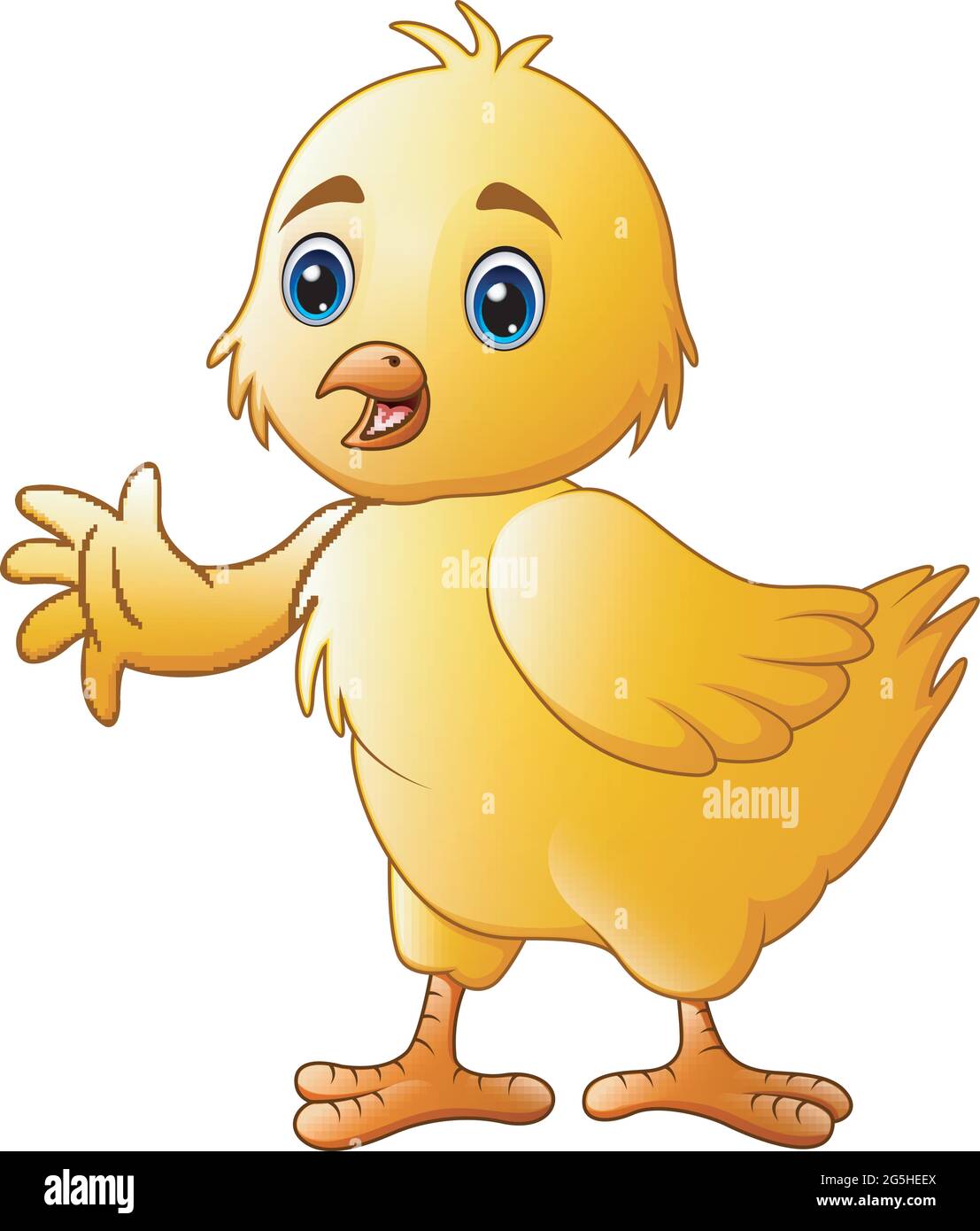 Cute little baby chick isolated on a white background Stock Vector ...
