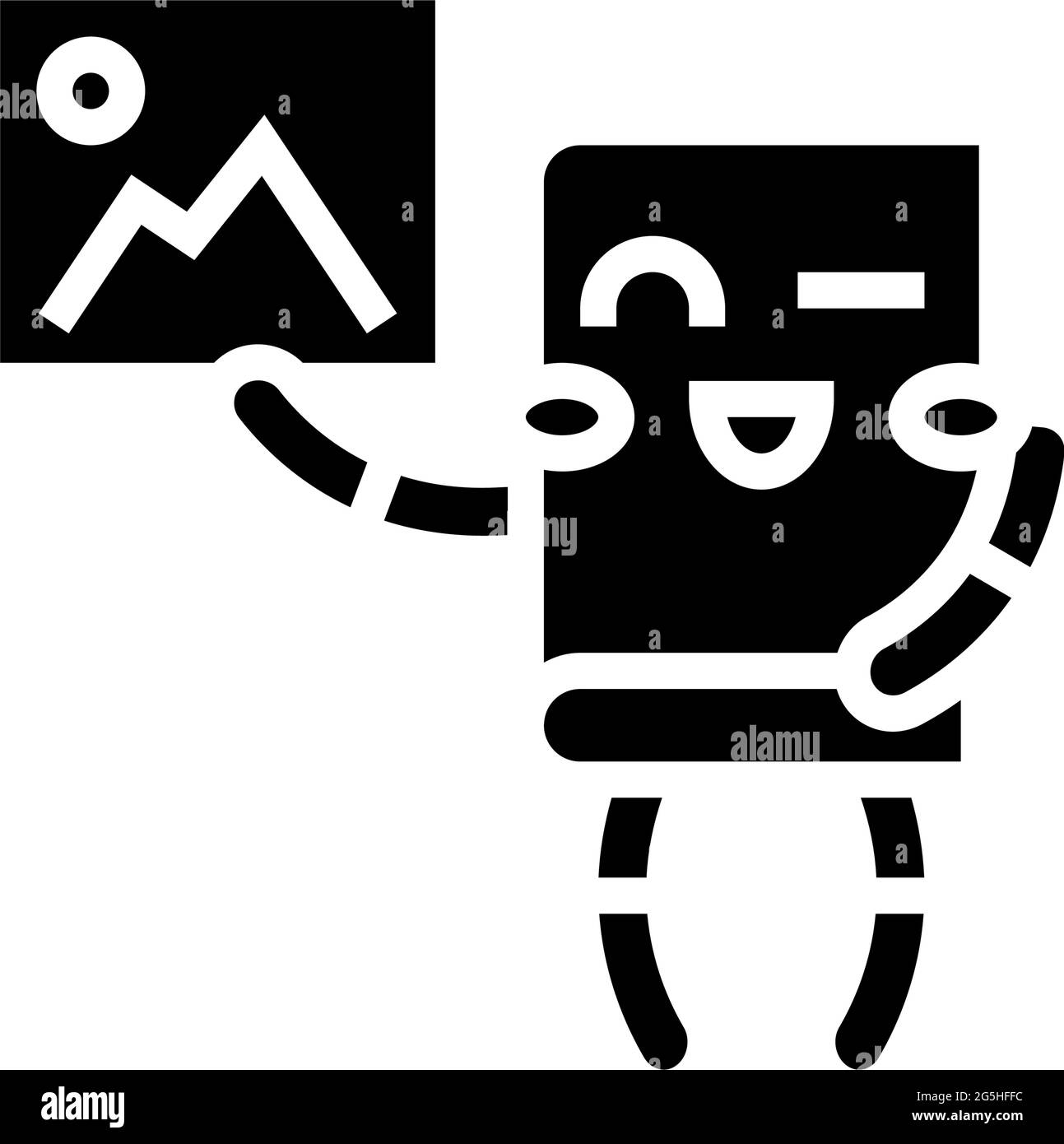 picture book glyph icon vector illustration Stock Vector Image & Art ...