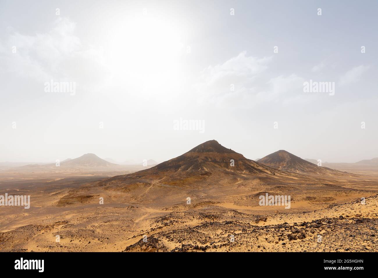 The Black Desert, beautiful landscape of the unique nature. Stock Photo