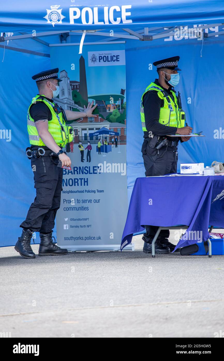 South Yorkshire Police PopUp Police Station Stock Photo Alamy