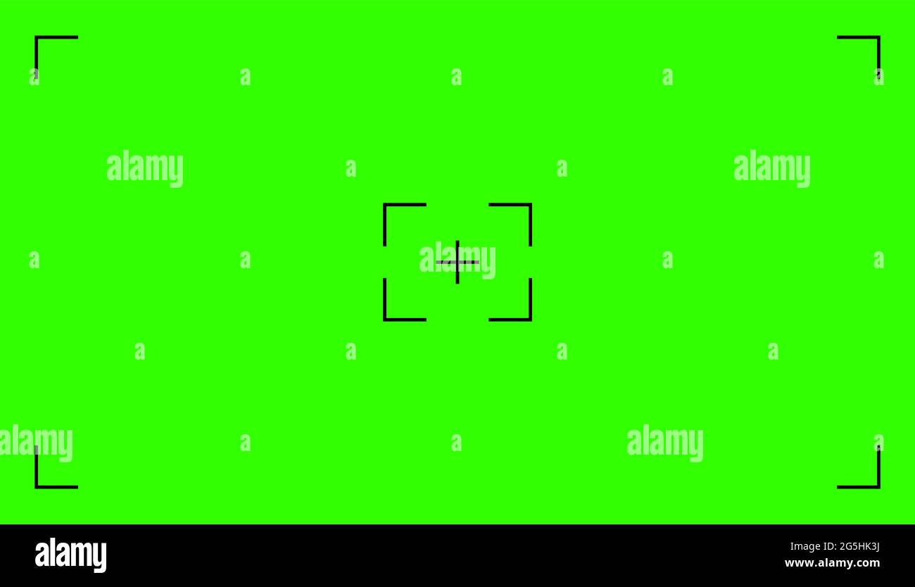 Green colored chroma key background screen flat style design vector illustration. Stock Vector