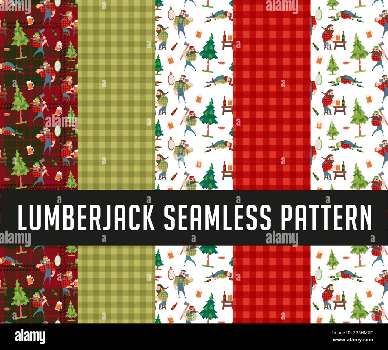 Direct flannel Lumberjack seamless pattern with lumberjack avatar You can  use this design to create a poster, t-shirt, pillow, tote bag, case, phone  c Stock Vector Image & Art - Alamy