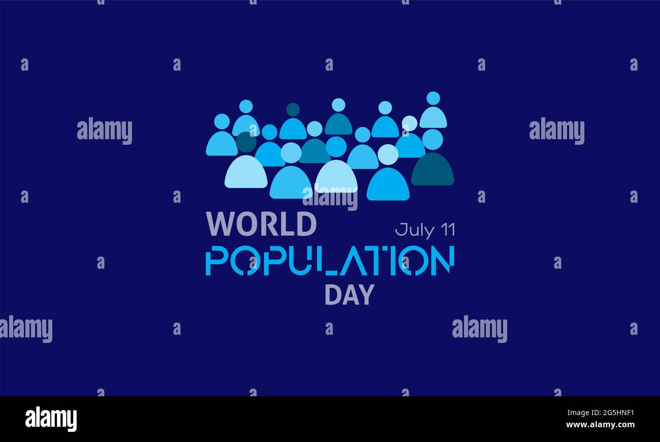 World Population Day Vector Template observed on July 11 every year. Day of raise awareness of global population issues. Stock Vector