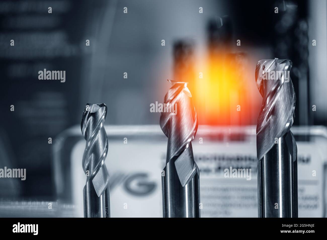 Set of drills and cutters for automatic metal processing machine