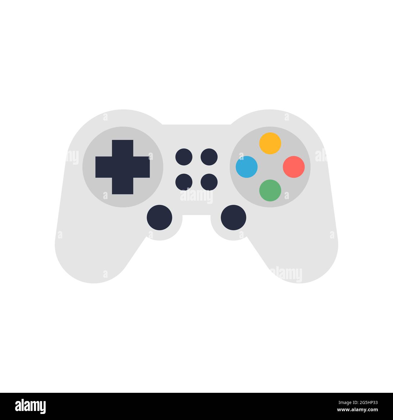 Game controller on white background Stock Vector