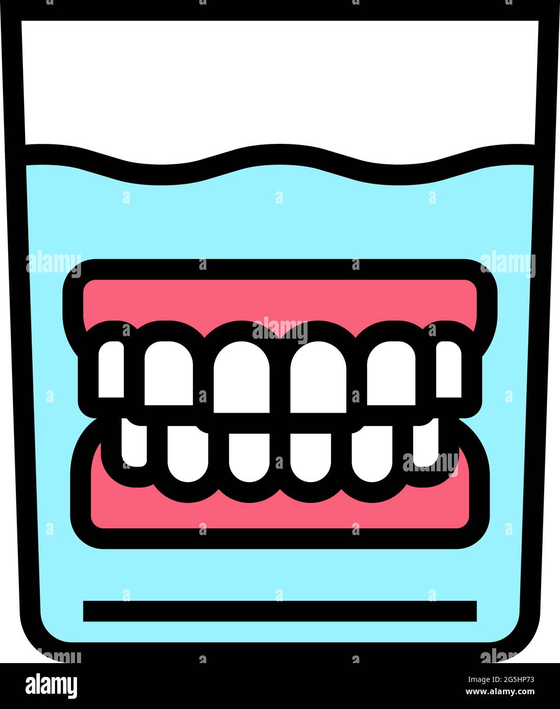 false jaw in glass color icon vector illustration Stock Vector Image ...