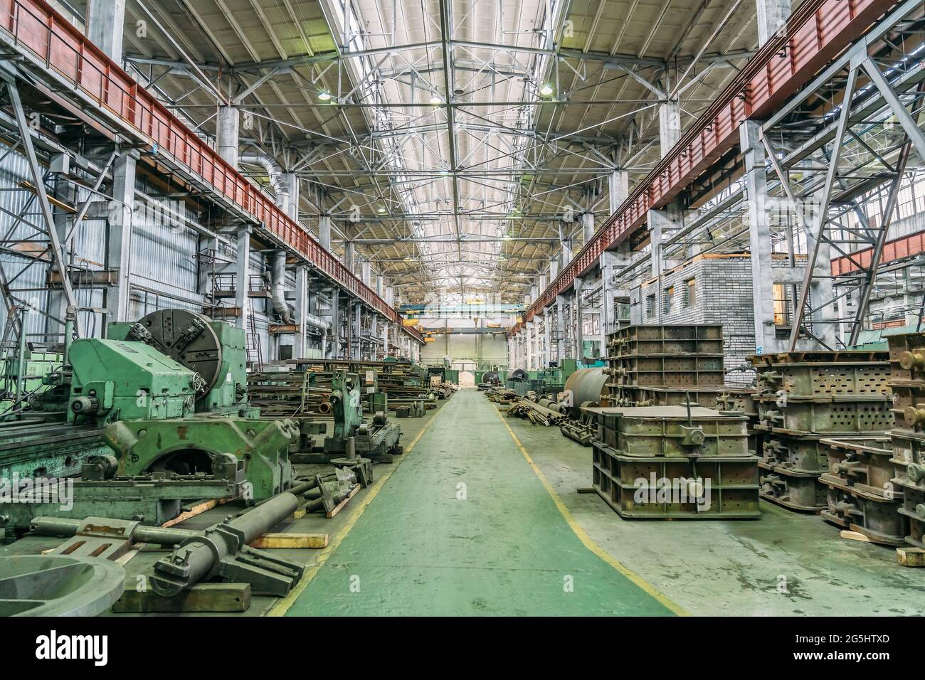 Metalworking machine tools in large Heavy industry. Metallurgical plant. Industrial