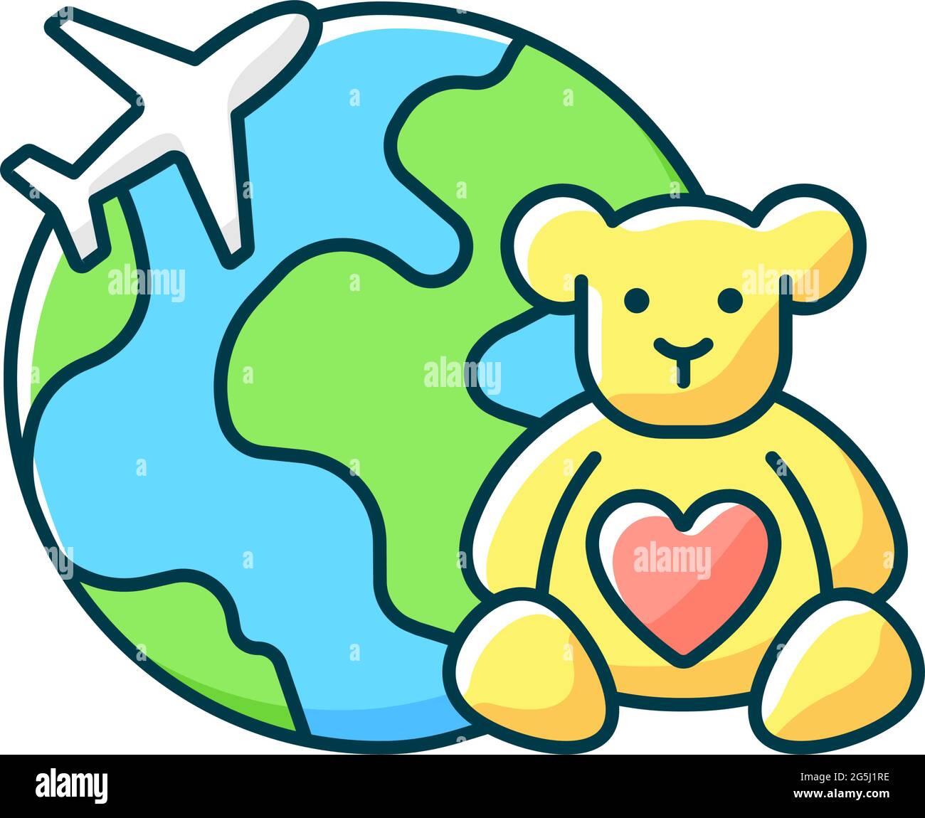Orphanage tourism RGB color icon Stock Vector Image & Art - Alamy