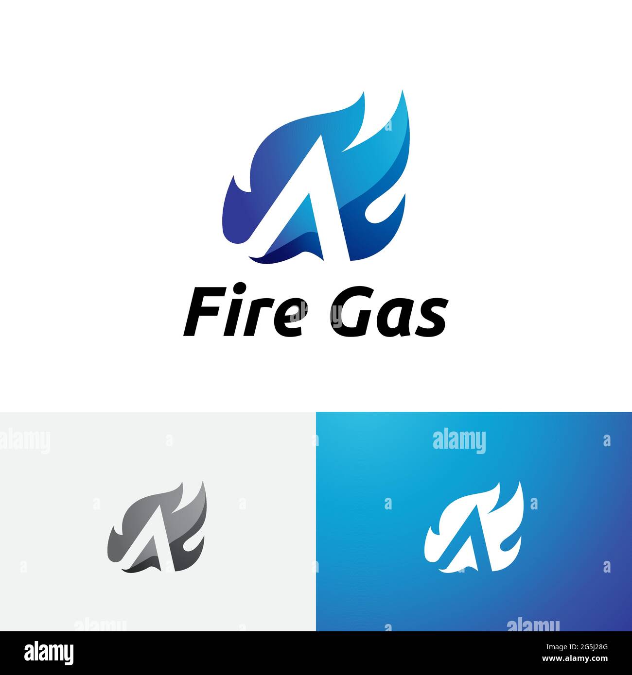 A Letter Burning Hot Fire Flame Initial Logo Symbol Stock Vector