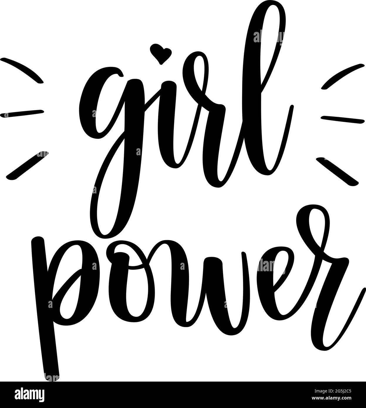 Girl power vector motivational lettering Stock Vector Image & Art Alamy