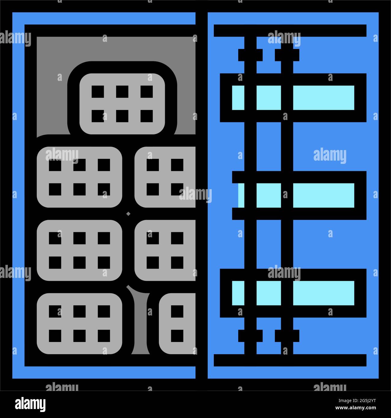 container transportation rebar color icon vector illustration Stock ...