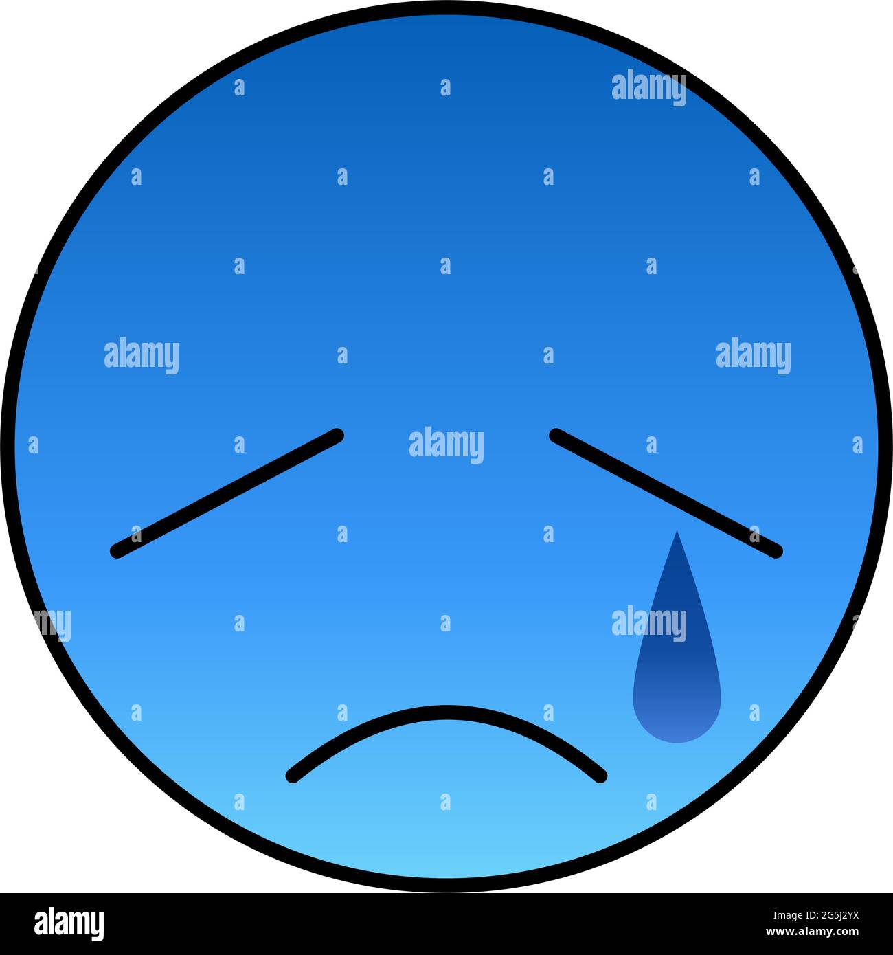 Crying face vector vectors Cut Out Stock Images & Pictures - Alamy