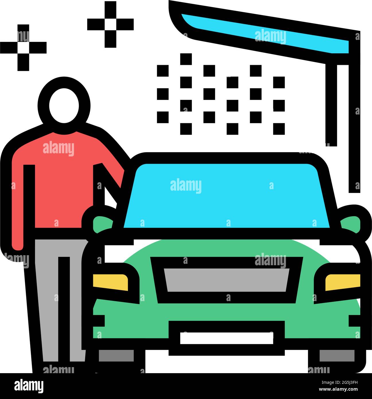 equipment car wash service color icon vector illustration Stock Vector ...