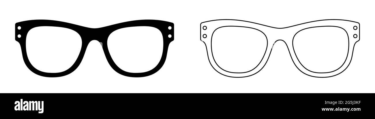 Glasses Icon Set Of Sunglasses Icons Vector Illustration Sunglasses Vector Icons Black 5402