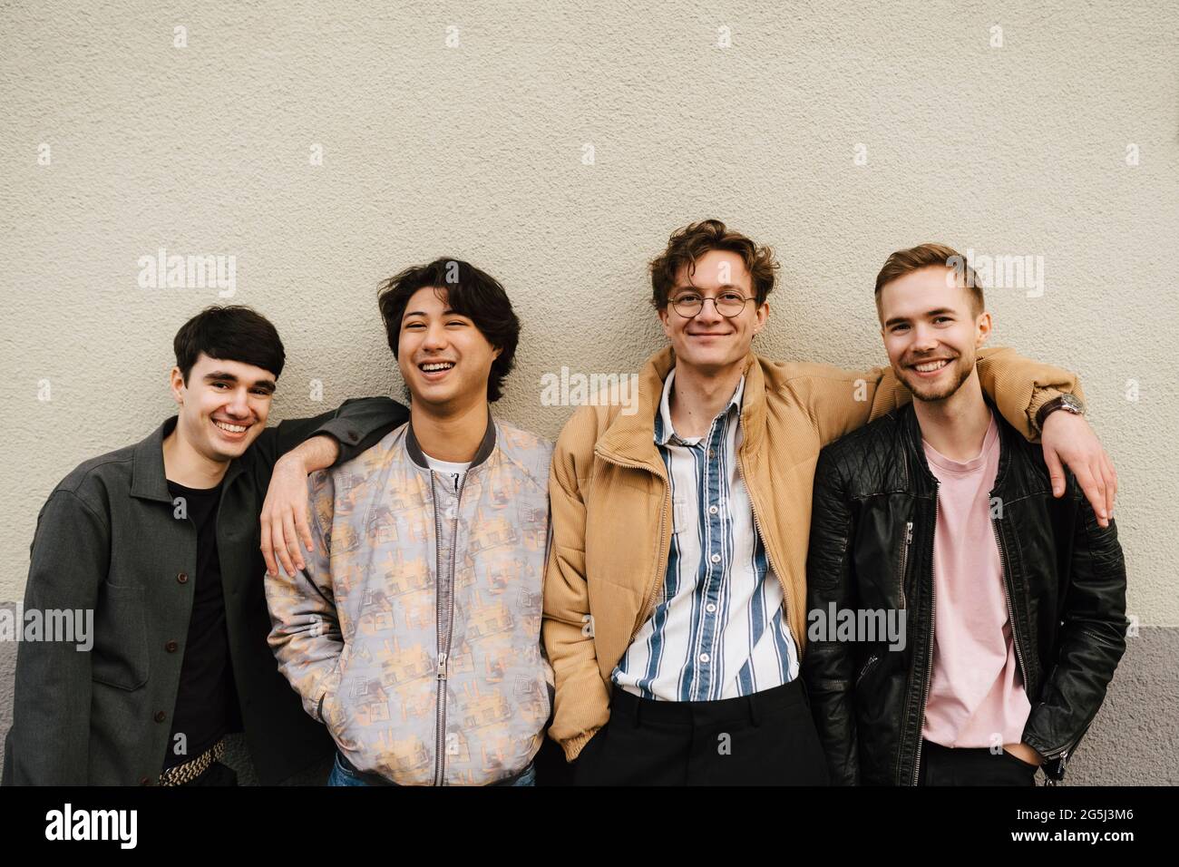 Side view happy multi ethnic hi-res stock photography and images - Alamy