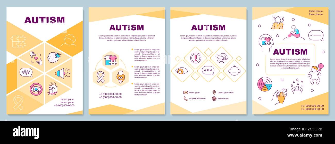 Autism brochure template Stock Vector Image &amp; Art - Alamy