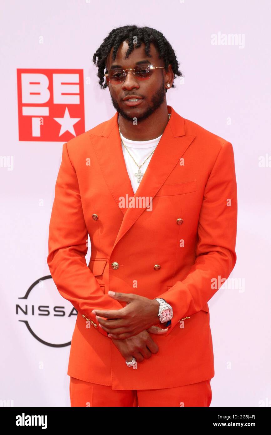 LOS ANGELES - JUN 27: Mooski at the BET Awards 2021 Arrivals at the ...