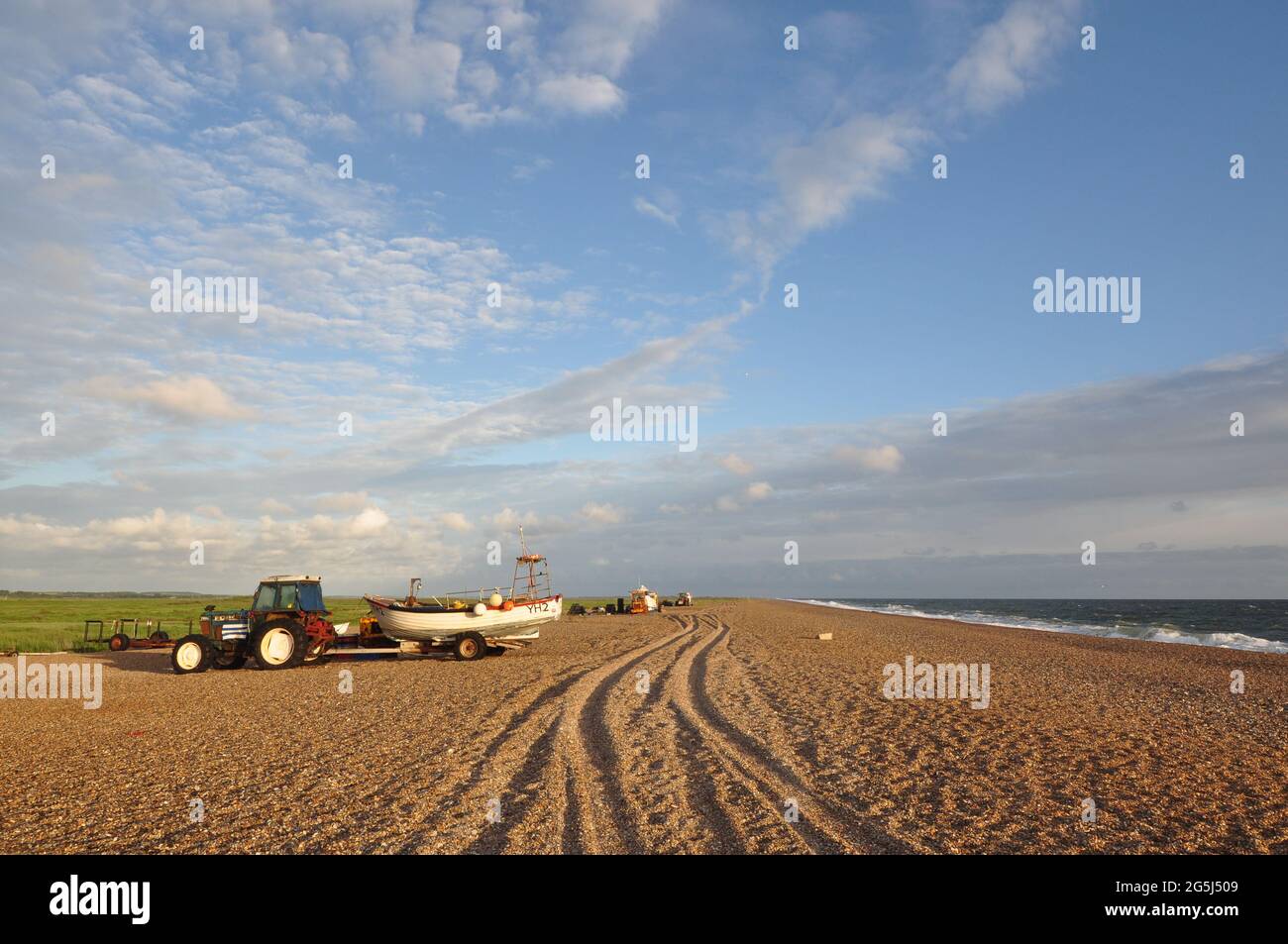 The beach at Cley-next-the-Sea, north Norfolk, England, UK. Stock Photo