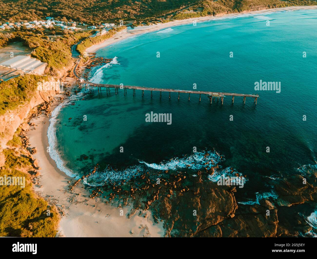 Catherine Hill Bay Pier, NSW Stock Photo Alamy