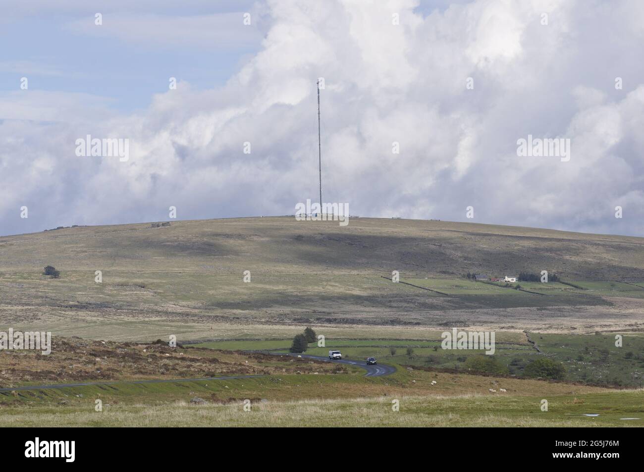 North Hessary Tor radio and TV mast, Princetown, Dartmoor, Devon, UK Stock  Photo - Alamy
