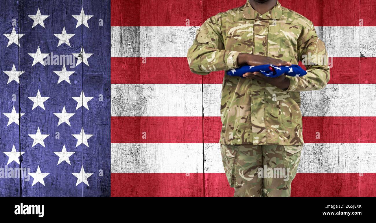 American flag military folded hi-res stock photography and images - Alamy
