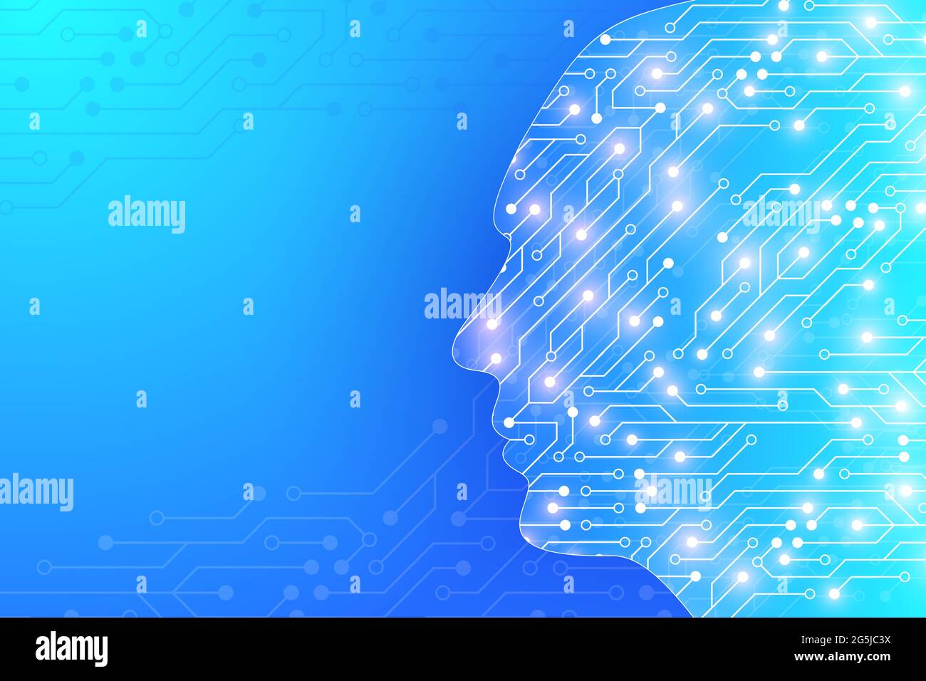 Artificial Intelligence and Machine Learning illustration Concept ...