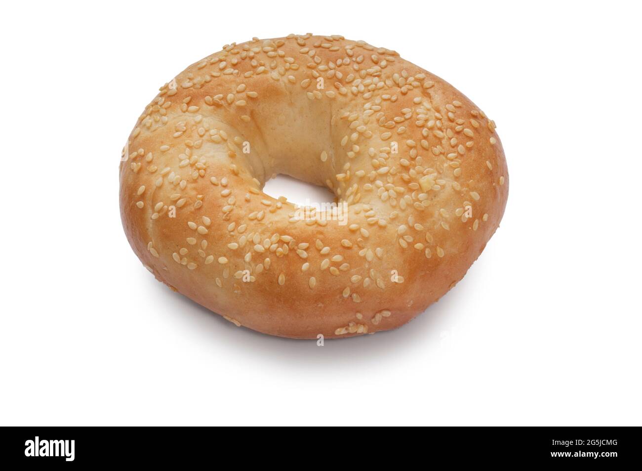 Studio shot of a bagel cut out against a white background Stock Photo