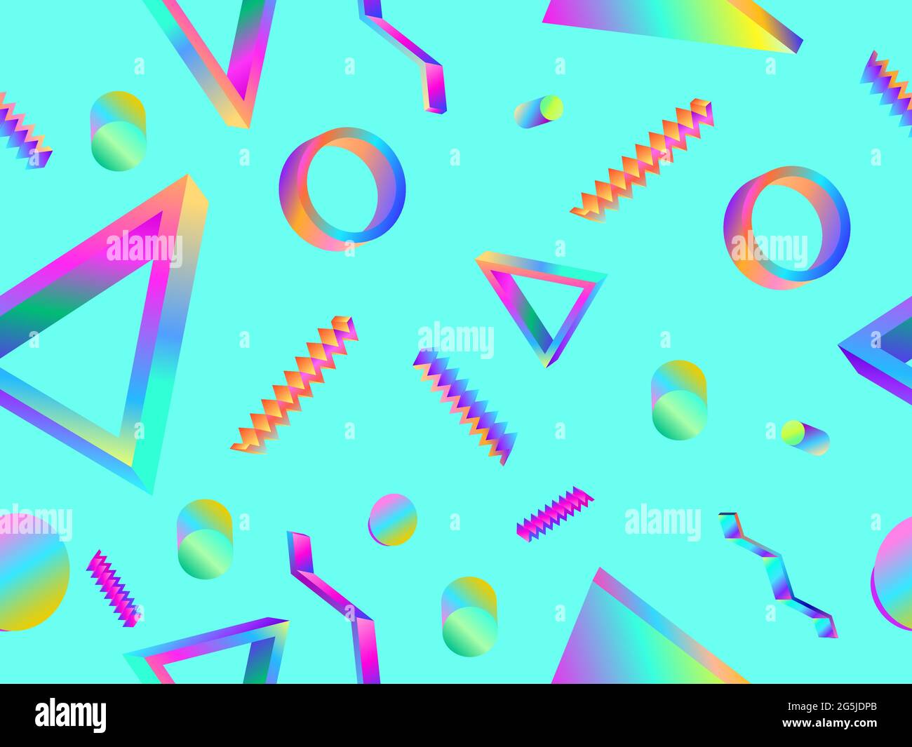 3d geometric seamless pattern with a gradient in the 80s style ...