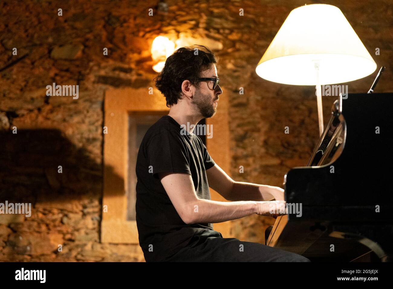 Portuguese pianist Filipe melo playing piano Stock Photo - Alamy