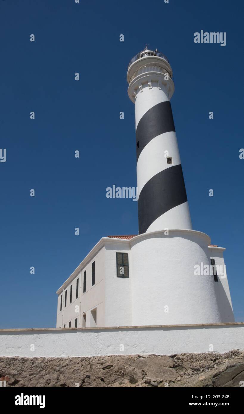 Favaritx lighthouse, Minorca, Balearic Islands Stock Photo