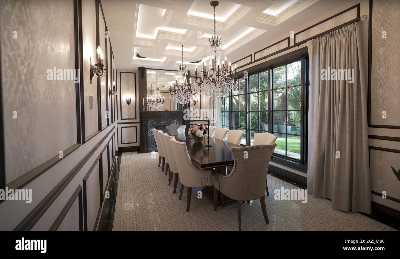 Luxurious And Bright Kitchen Interior With Elegant Furniture Inside Of ...