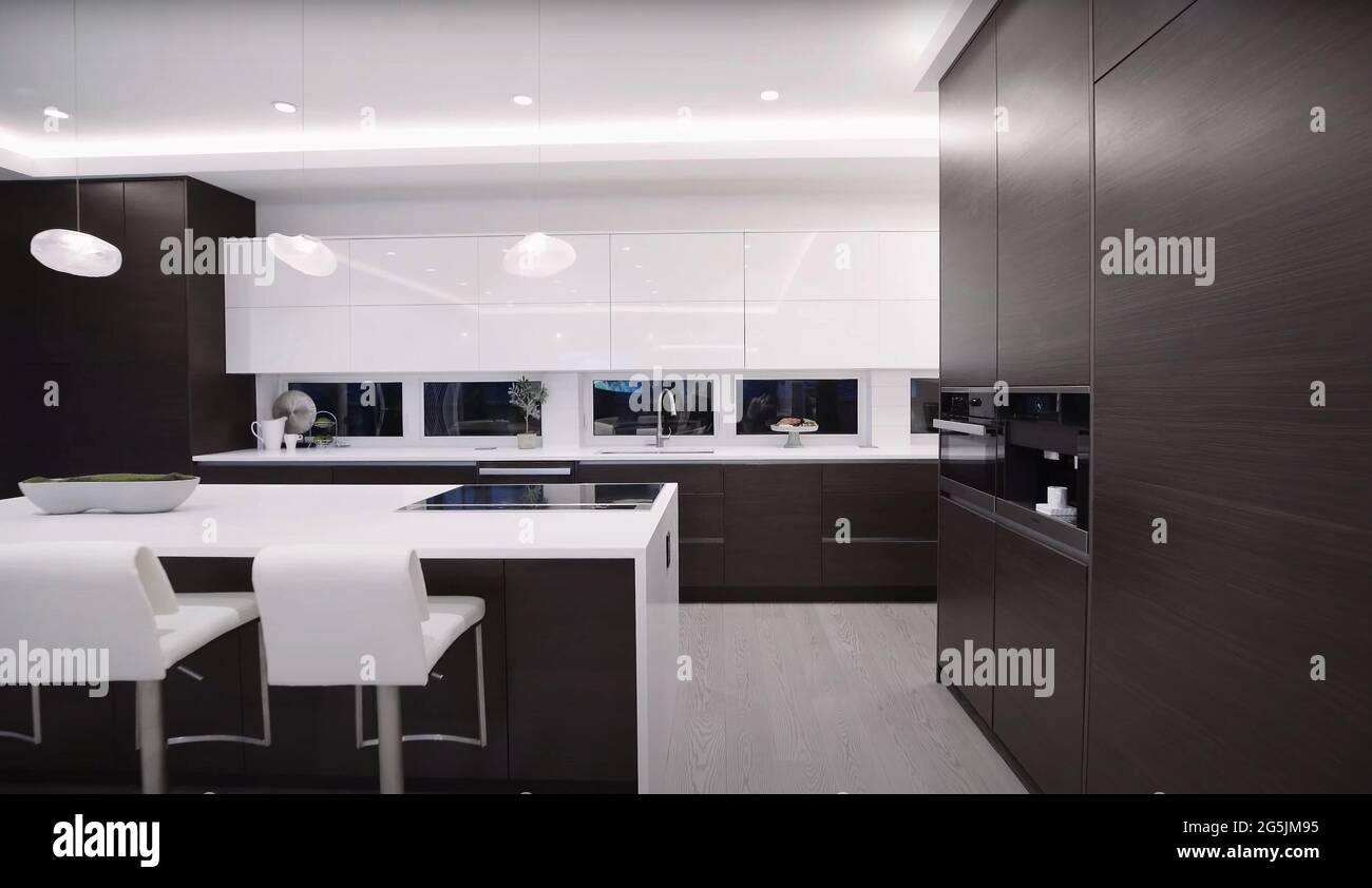 Luxurious And Bright Kitchen Interior With Elegant Furniture Inside Of ... - Luxurious Kitchen Interior Design Concepts