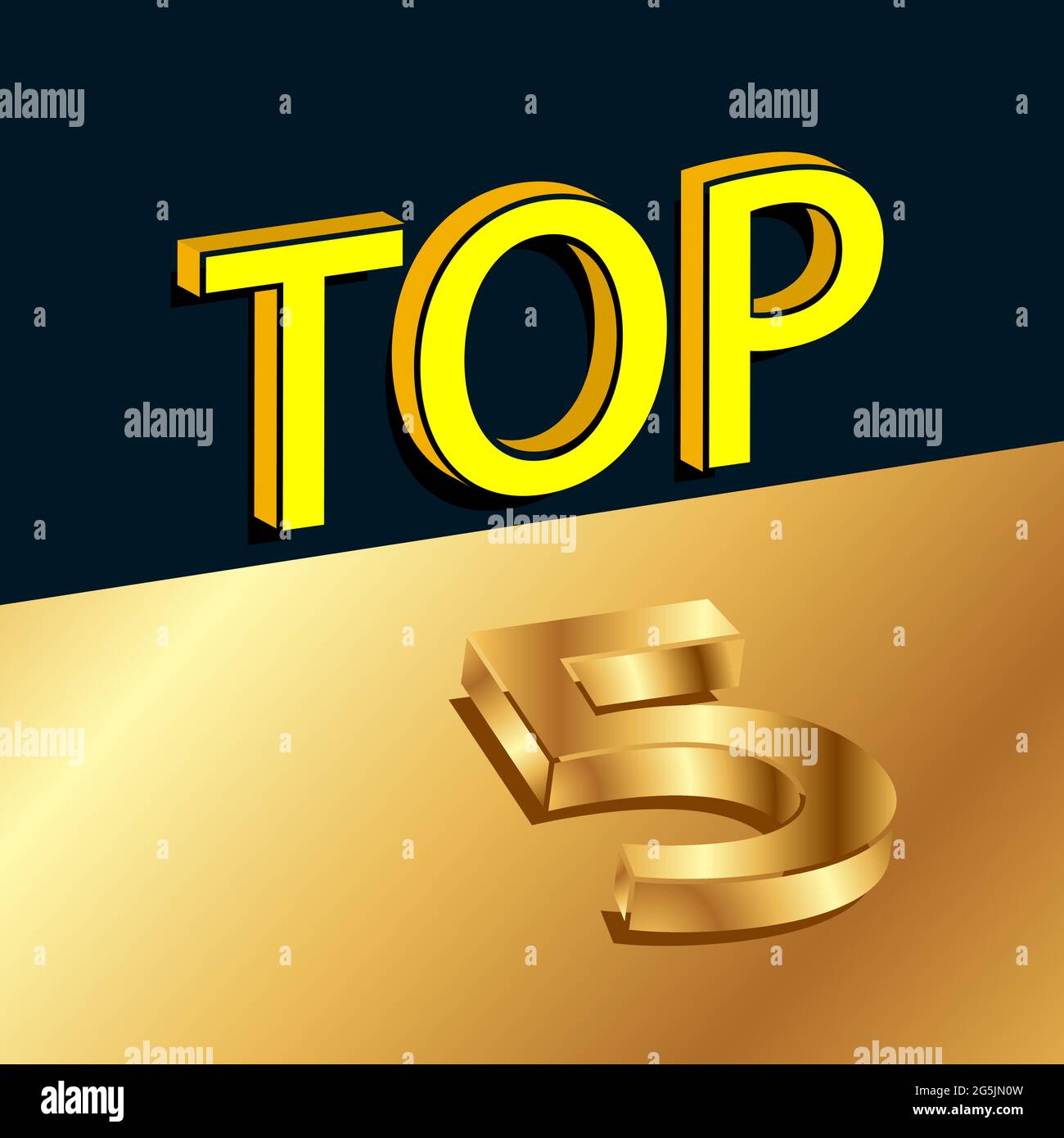 Top five stock background, lettering Stock Vector Image & Art - Alamy