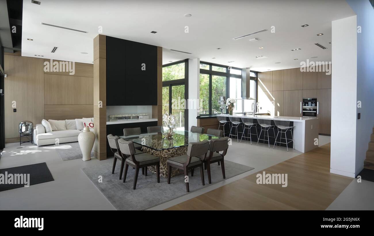 Luxurious And Bright Kitchen Interior With Elegant Furniture Inside Of ...