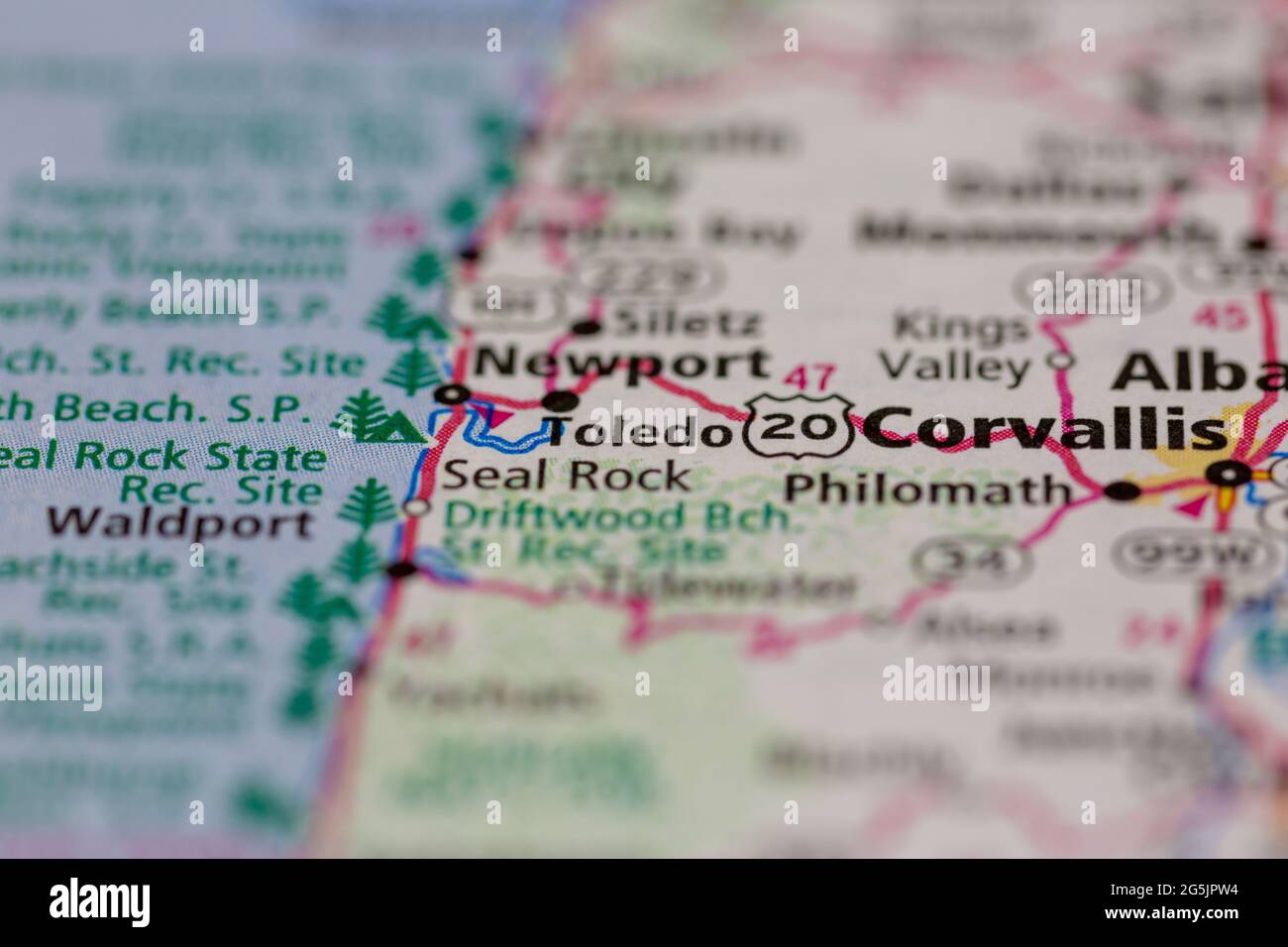 Toledo oregon map hires stock photography and images Alamy