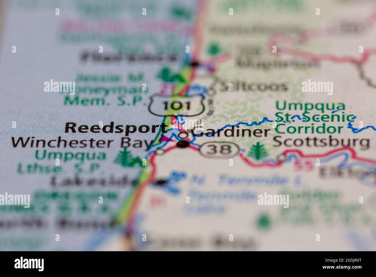 Map of reedsport hires stock photography and images Alamy